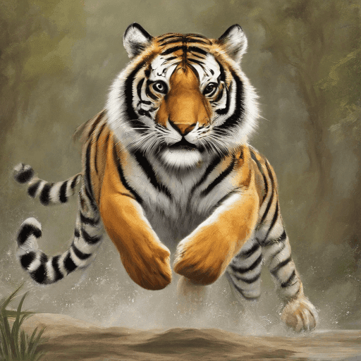 Cover Image for Sure! Here's a brief description of Tiger playing: 